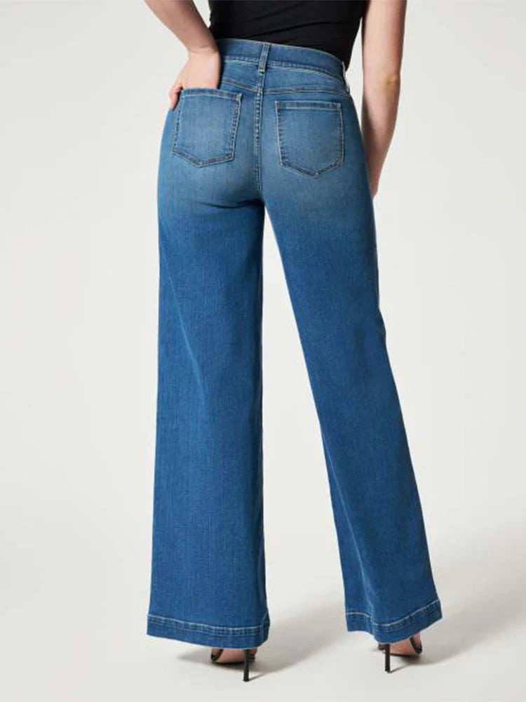 Hailey™ | Pull-on jeans met wijde pijpen