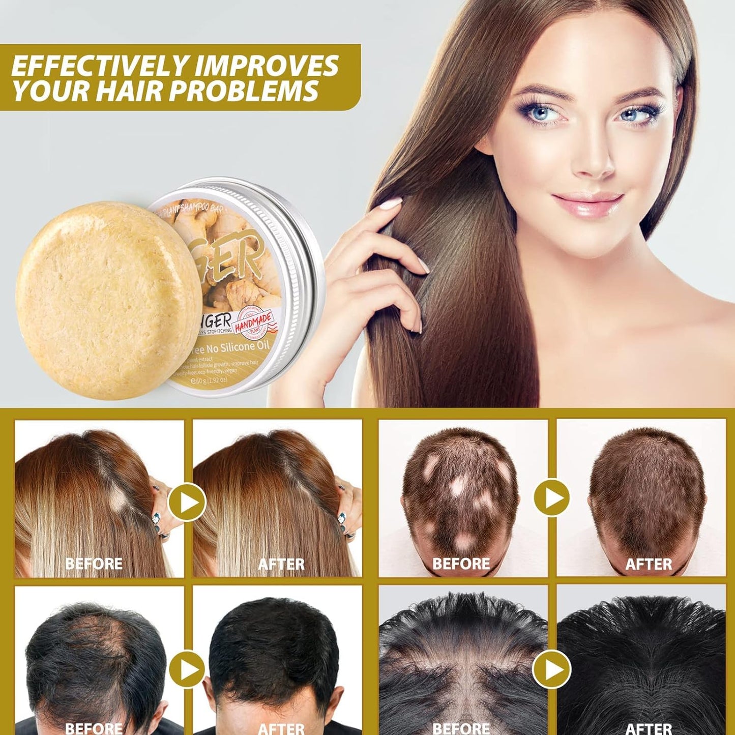 HairBliss | Gember Haargroei Shampoo (1+1 GRATIS)